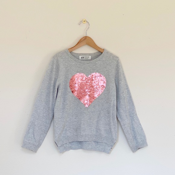 H&M Sequined Heart Sweater - Picture 1 of 4